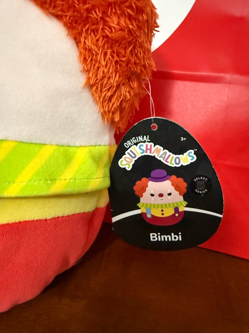 Squishmallows Official Kellytoy 8” Bimbi the Clown Select Series Black Tag NWT - Picture 2 of 8